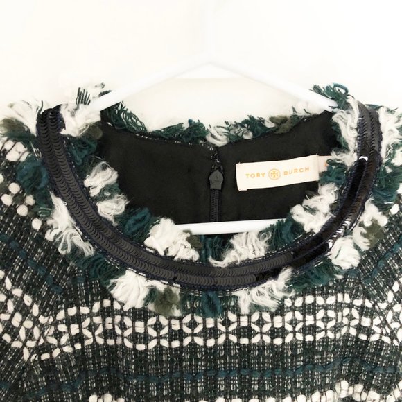 Tory Burch Norfolk Horseback Tweed A-Line Dress - Picture 14 of 16